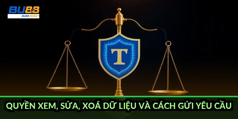 Quyền xem, sửa, xoá dữ liệu và cách gửi yêu cầu